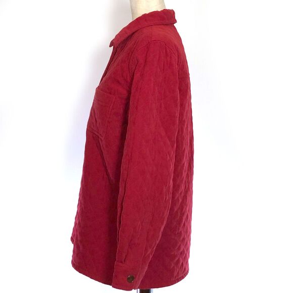 Talbots Petite Quilted Lightweight Red Shacket Jacket SM - Picture 2 of 9